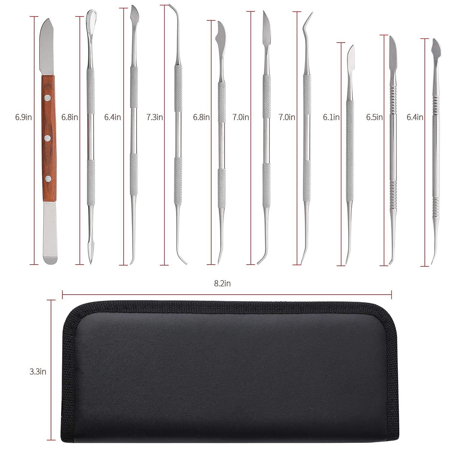 Teeth Whitening Kit - 10pcs Dental Wax Carving Tools Set